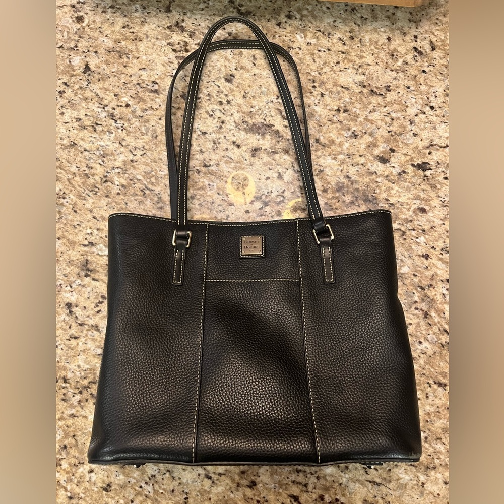 Black Pebble Grain Lexington Purse